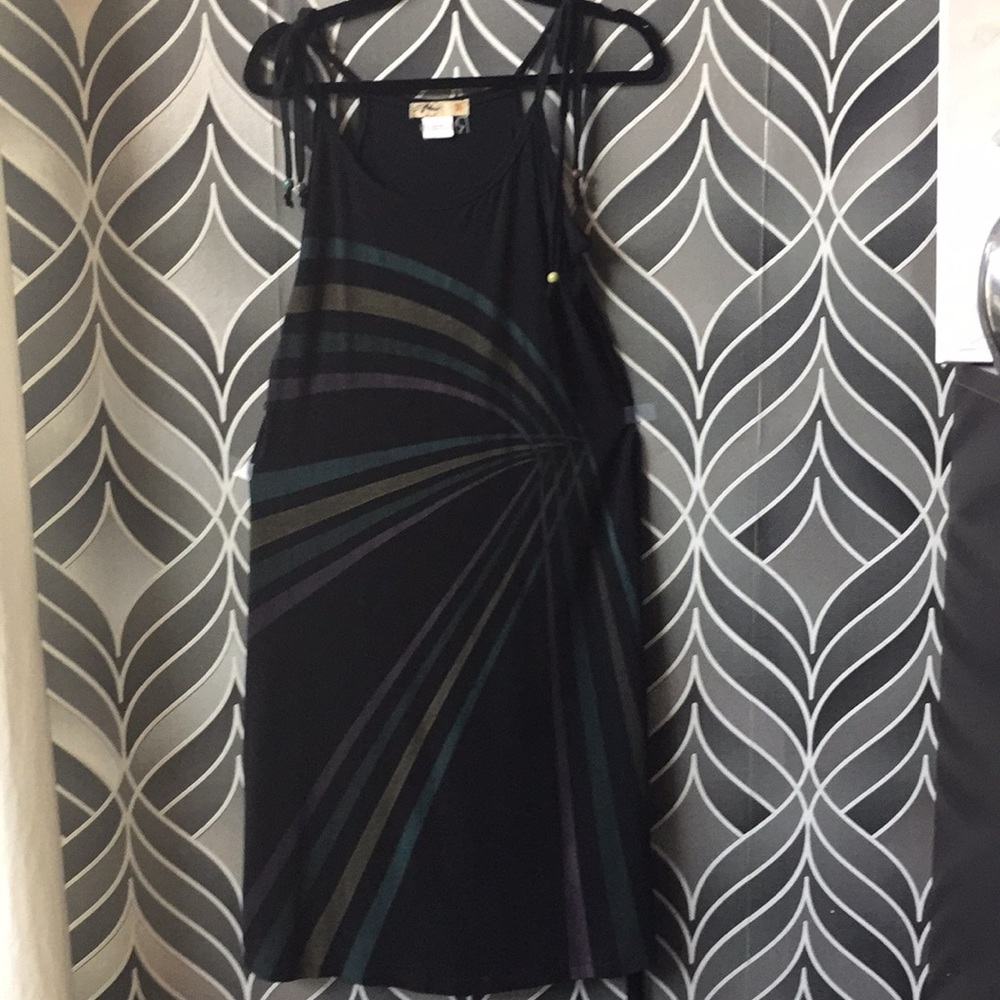 Striped beaded surf beach dress.
